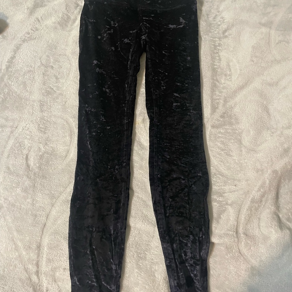 Black velvet Lululemon leggings